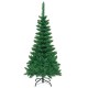 4.5 ft pre-lit artificial fir pencil Christmas tree with 150 warm white LED lights, ideal for narrow spaces.