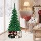 4.5 ft pre-lit artificial fir pencil Christmas tree with warm white LED lights, perfect for narrow spaces and holiday.