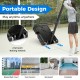 Adjustable basketball hoop with shatterproof backboard and portable design, featuring wheels for easy transport.