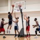 Portable basketball hoop with adjustable height from 4.9-10 feet, featuring a fillable base and large rebounder board.
