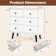 4-drawer white dresser chest dimensions with sleek design, perfect for organized storage in any room.