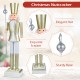 4 FT Christmas Nutcracker with elegant hat and exquisite scepter, perfect for indoor and outdoor holiday displays.