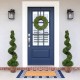 Artificial 4 feet boxwood spiral tree with lush green leaves in a weighted planter, perfect for indoor or outdoor decoration.