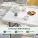 Portable 4 feet camping table with adjustable HDPE tabletop and sturdy metal legs, ideal for indoor and outdoor use.