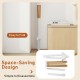 Foldable clothes drying rack with 8 bamboo rods and 40 slots, designed for easy storage and stable support.