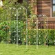 Metal garden trellis set featuring flower patterns, 71 x 20 inches, ideal for climbing plants and outdoor decoration.