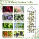 Metal garden trellis for climbing plants, 71" x 20", sturdy powder-coated design, ideal for patios and gardens.