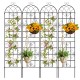 Metal garden trellis set featuring elegant vine design, perfect for supporting climbing plants in outdoor spaces.