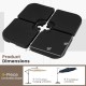 4-piece heavy-duty umbrella base in black, featuring U-locking pins for stability, designed for 9-10 ft offset.