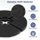 4 interlocking plates of a 140 lbs patio umbrella base, made of weather-resistant HDPE for stability and easy setup.