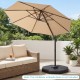 Patio cantilever umbrella weight base set with four durable PE plates, designed for stability and easy movement.