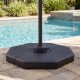 Octagonal patio umbrella base weight set made of durable PE material, designed for stability and easy filling at.