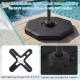 Patio cantilever umbrella weight base plate set with durable PE material, designed for stability and easy filling.