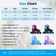 Adjustable blue inline skates for kids ages 9-14 with light-up wheels, featuring a secure closure system and breathable.
