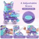 Kids roller skates in purple with adjustable sizes, light-up wheels, and safety features for fun and secure skating.