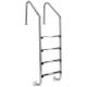 4-step stainless steel inground pool ladder with anti-skid steps and curved handrails for safety and stability.