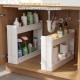 4-tier multifunctional slim storage trolley in white with detachable trays, ideal for under-sink organization and.