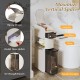 Narrow 4-tier bathroom storage cabinet with flip-top design, see-through drawers, and double tissue outlets for.