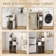 4-tier narrow storage cabinet with drawers and tissue box, ideal for bathroom, laundry, kitchen, and living room use.