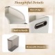 Close-up of the 4-tier narrow bathroom storage cabinet with removable drawers and built-in handle for versatile.