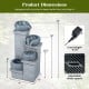 4-tier outdoor water fountain with cascading bowls, LED lights, and adjustable water speed for a calming atmosphere.