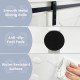 Close-up of the 4-tier over-the-toilet storage cabinet's smooth sliding barn door and water-resistant surface for easy.