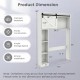 4-tier over the toilet storage cabinet in white with sliding barn door, featuring ample storage space and simple.