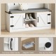 Coat rack with cushioned bench and shoe storage, featuring adjustable shelves and metal hooks for entryway organization.