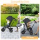 Reversible seat baby tricycle in black, showcasing outdoor and indoor facing options for versatile toddler use.