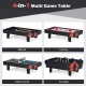 4-in-1 multi game table featuring billiards, foosball, table tennis, and hockey for family fun and gatherings.
