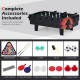 4 in 1 Combo Game Table Set with Billiards, featuring complete accessories for foosball, table tennis, and hockey games.