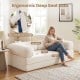 Ergonomic deep seat sofa with removable armrests in beige corduroy, ideal for lounging or as a floor bed.