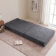 Gray 4-in-1 folding sofa bed with corduroy cover, displayed in a living room setting for versatile use.