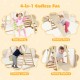4-in-1 indoor jungle gym featuring a baby swing, climbing ramp, ladder, and resting platform for versatile play.