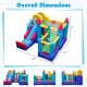 4-in-1 inflatable bounce castle with slide, basketball hoop, and climbing wall, perfect for outdoor fun and indoor.