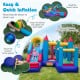 Inflatable bounce castle with slide, basketball hoop, and climbing wall, made of waterproof 420D Oxford cloth for.