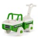 Green 4-in-1 ride-on push car with music, under-seat storage, and anti-tipping design for boys and girls aged 1.5-5.