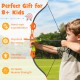 Kids throwing game set featuring a bristle target, axes, and bow for developing hand-eye coordination and muscle.