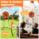4 in 1 throwing target set featuring a bristle target, bow, axes, and darts for indoor and outdoor play.