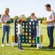 Giant 4-to-Score game set for family fun, featuring colorful discs and a portable design for outdoor play.