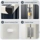 Corner protection cap and lockable metal latch on the 4 x 2 x 6 FT outdoor storage shed for secure organization.