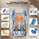 Full body massage chair with 42 airbags, heating function, and 4D dual roller system for customized relaxation.