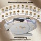 4D Dual Roller System massage chair in white with 20 automatic modes for full body relaxation and health monitoring.