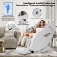 4D Dual Roller System massage chair in white with heart rate monitor and customizable massage features for ultimate.