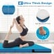 4" thick blue bi-folding gymnastic tumbling mat with handles, made of high-density EPE foam for joint support and.
