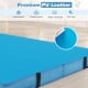 Blue 4ft x 4ft x 4in bi-folding gymnastic tumbling mat with waterproof PU leather, ideal for yoga and stretching.
