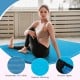 Blue bi-folding gymnastic tumbling mat with breathable PVC mesh, smooth zipper, and superior stitching for yoga and.