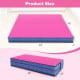 Bi-folding pink gymnastic tumbling mat, 4ft x 4ft x 4in, with handles and waterproof cover, ideal for yoga and.