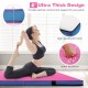 4" thick pink bi-folding gymnastic tumbling mat with high-density EPE foam, ideal for yoga and stretching.