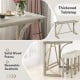 4-piece bar table set featuring a solid wood frame, thickened tabletop, and upholstered saddle seat stools in grey and.